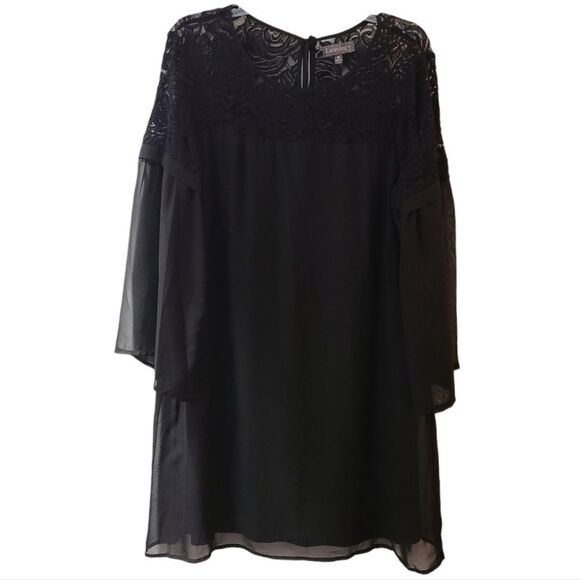 Luxology Dresses & Skirts - Luxology Black Lace Swing Dress